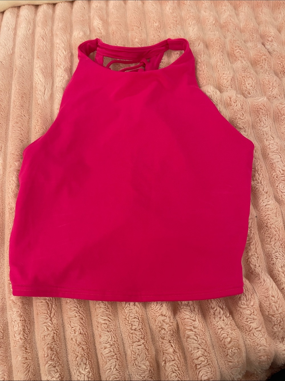 ALO Yoga Bright Fuchsia High Neck Crop Tank